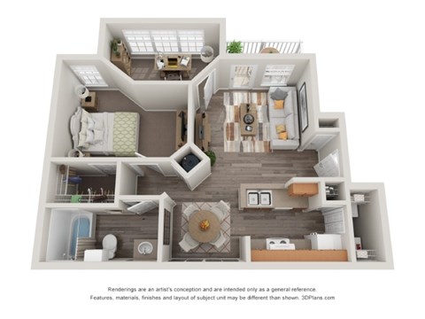 The Montego Floor Plan at Monterey Village, Jonesboro